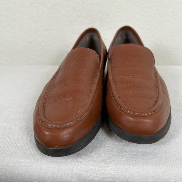 Easy Spirit Women’s Sz 7B leather brown loafers Preppy Academia casual shoes - Picture 6 of 9